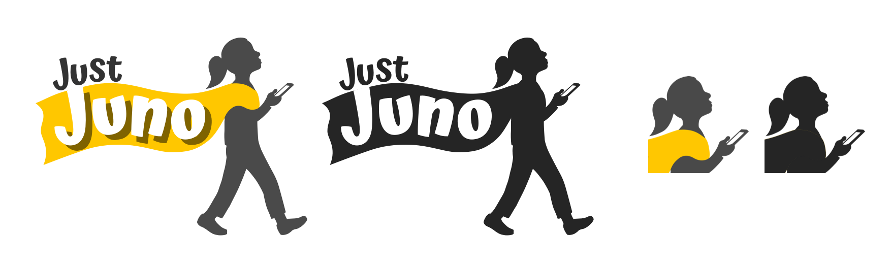 Just Juno logo in black and full color.