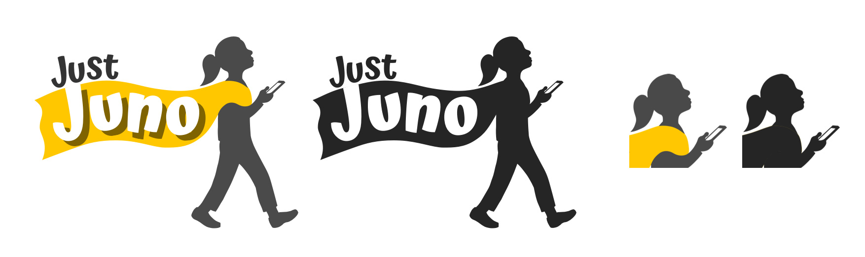 Just Juno logo in black and full color.