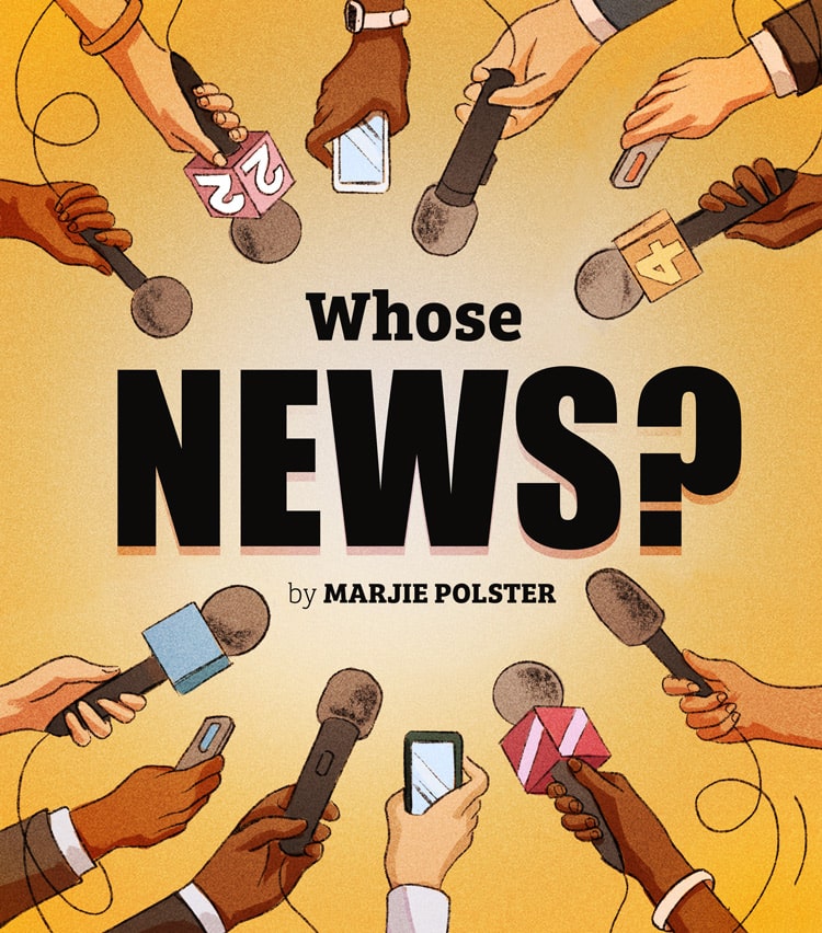 E-book cover for Whose News? by Marjie Polster.