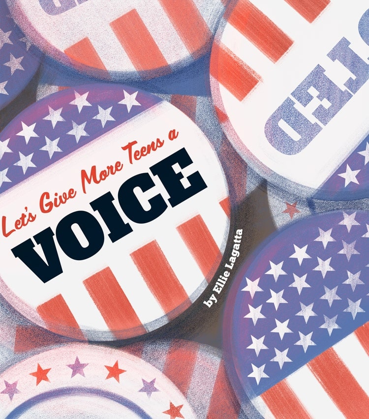 E-book cover for Let's Give More Teens a Voice by Ellie Lagatta.