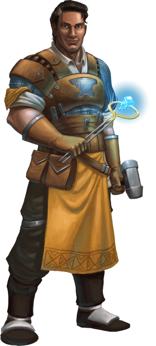 Artwork for Justus, the blacksmith.